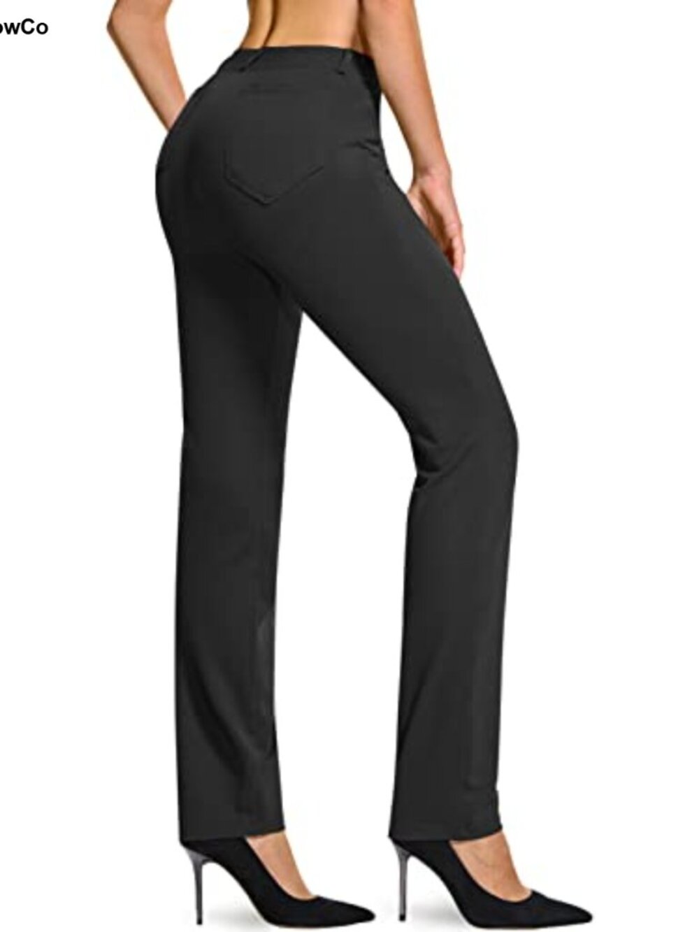 TSLA Women's Yoga Dress Pants Bootcut Straight Leg High Rise Stretch Work